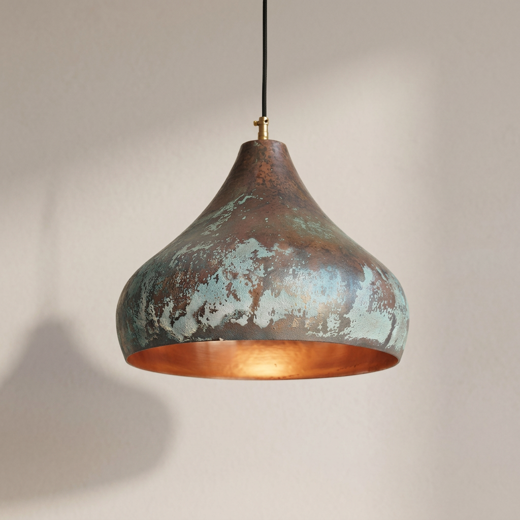 Handmade Copper Pear Pendant Light - Moroccan Teardrop Lamp