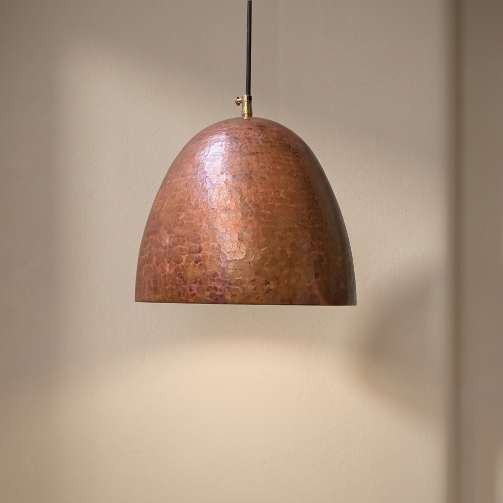Copper Pendant Light  Handmade - Artisan Hammered Ceiling Lamp
