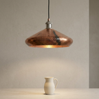 Hand Beaten Copper Pendant Light - Artisan Hammered Moroccan Lamp