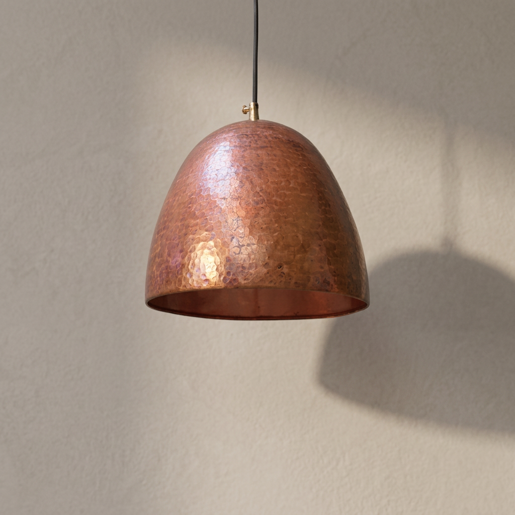 Copper Pendant Light  Handmade - Artisan Hammered Ceiling Lamp