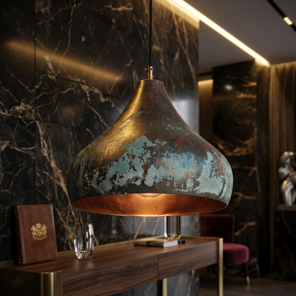 Handmade Copper Pear Pendant Light - Moroccan Teardrop Lamp