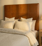 Wall-Mounted Moroccan Leather Headboard Black