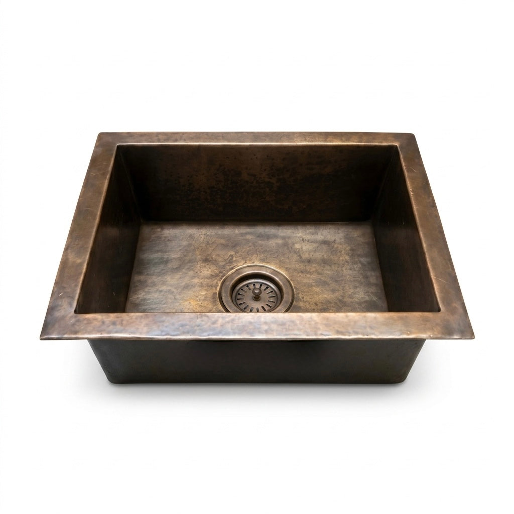 Moroccan Copper Kitchen Sink – Rustic Single Bowl Farmhouse Sink