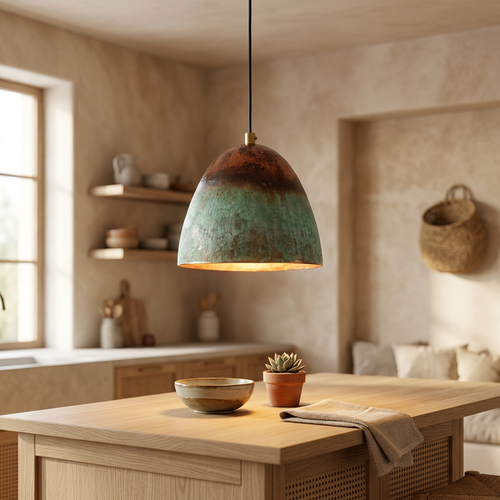 Artisan Copper Dome Pendant Light