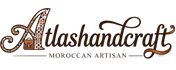 Logo of Atlashandcraft Moroccan Artisan with decorative 'A' and text on a white background