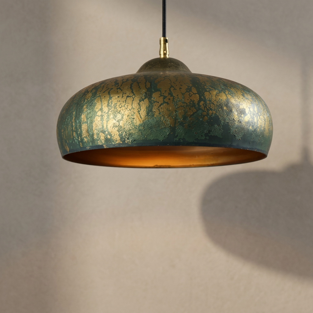 Copper Dome Pendant Light - Handcrafted Moroccan Ceiling Lamp