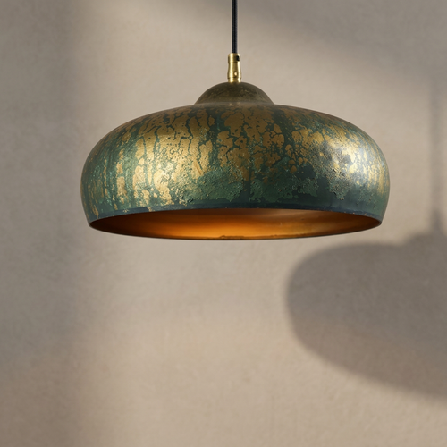 Copper Dome Pendant Light - Handcrafted Moroccan Ceiling Lamp