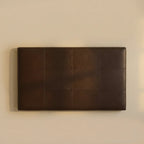 Wall-Mounted Moroccan Leather Headboard Dark brown