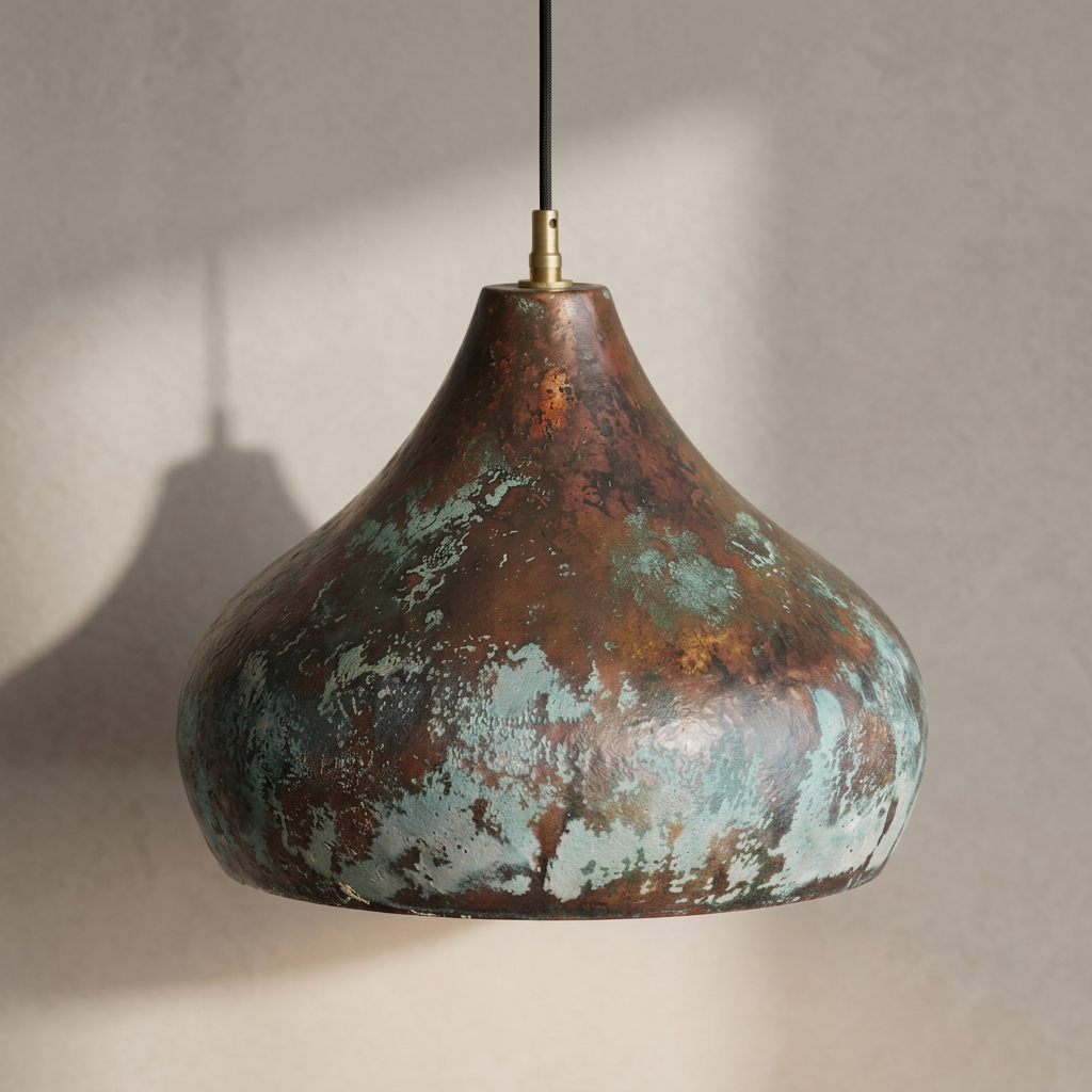 Handmade Copper Pear Pendant Light - Moroccan Teardrop Lamp