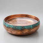 Handcrafted Moroccan Copper Bird Bath – Traditional Hammered Garden Bird Bath