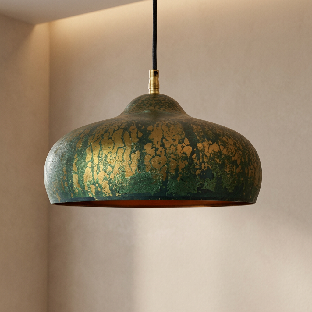 Copper Dome Pendant Light - Handcrafted Moroccan Ceiling Lamp