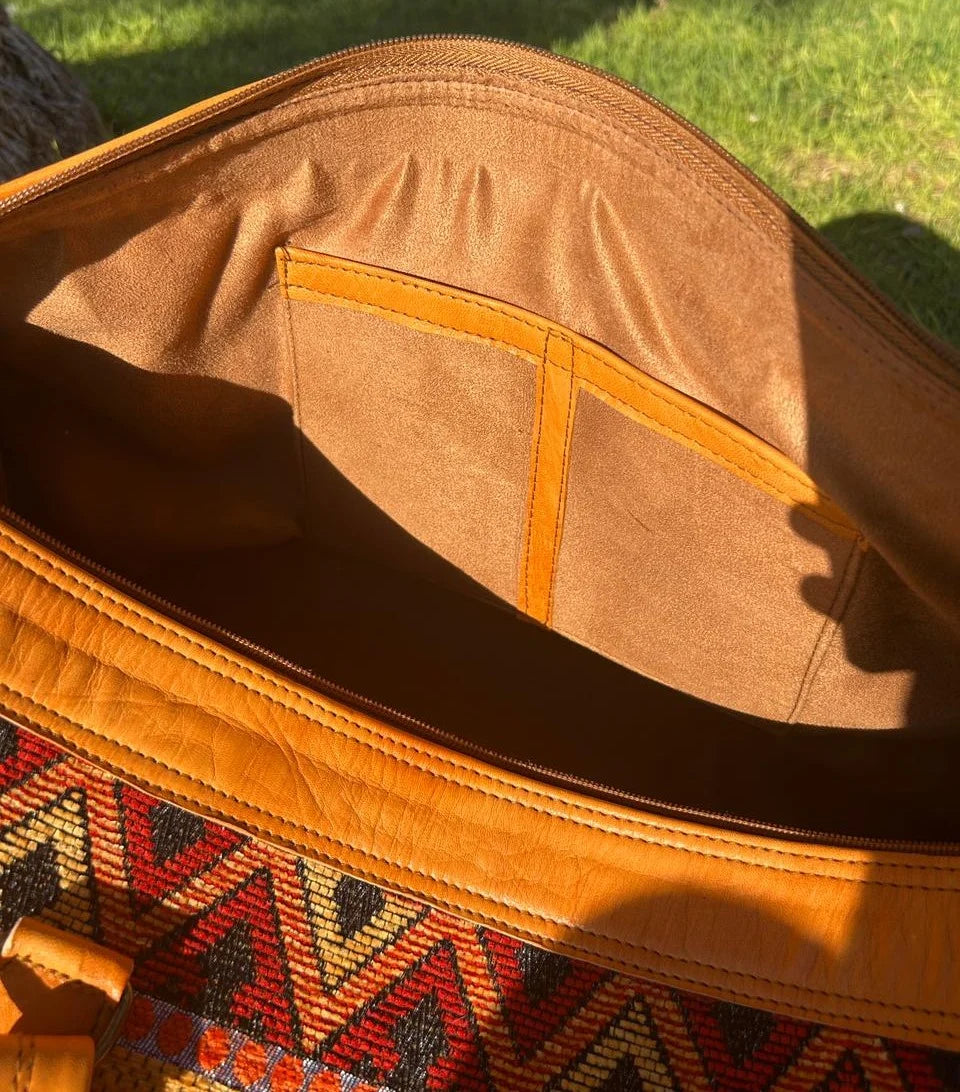 Moroccan Leather Bag Havan - Authentic Handcrafted Morocco