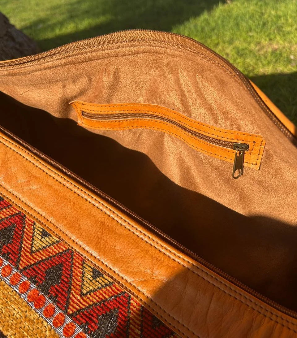 Moroccan Leather Bag Havan - Authentic Handcrafted Morocco