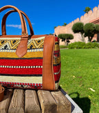 Moroccan Leather Bag Brown - Authentic Handcrafted Morocco