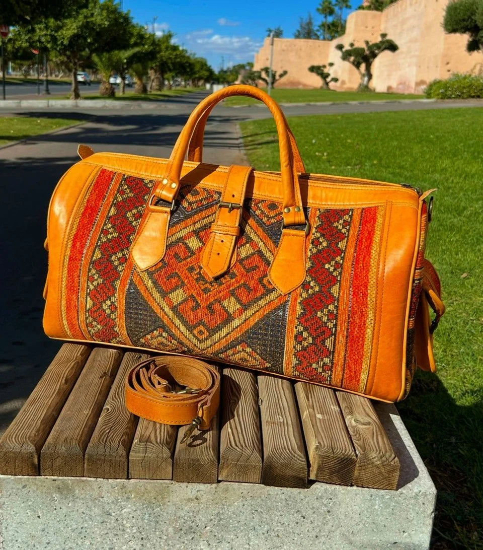 Moroccan Leather Bag Havan - Authentic Handcrafted Morocco